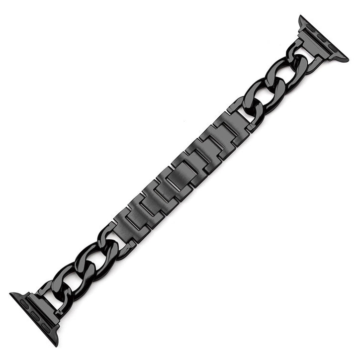 Stainless Steel Chain Bracelet Compatible With Apple Watch Band for 42MM 44MM 45MM-Black