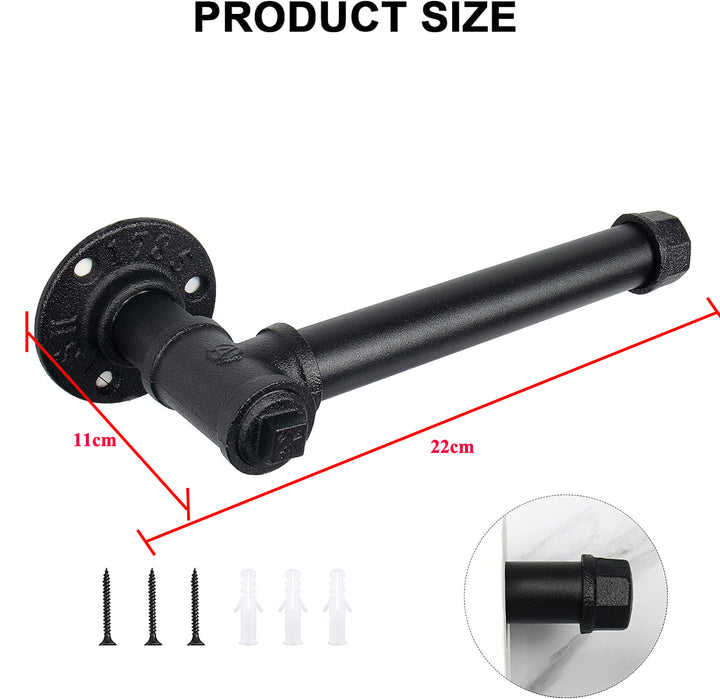 Wall Mounted Industrial Pipe Toilet Paper Holder