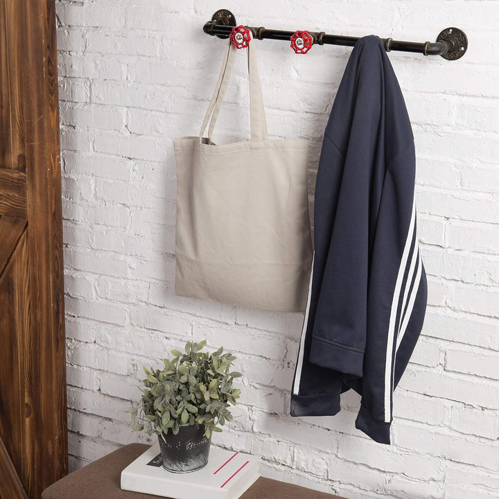 Industrial Pipe Coat Rack with Faucet Valve-80CM