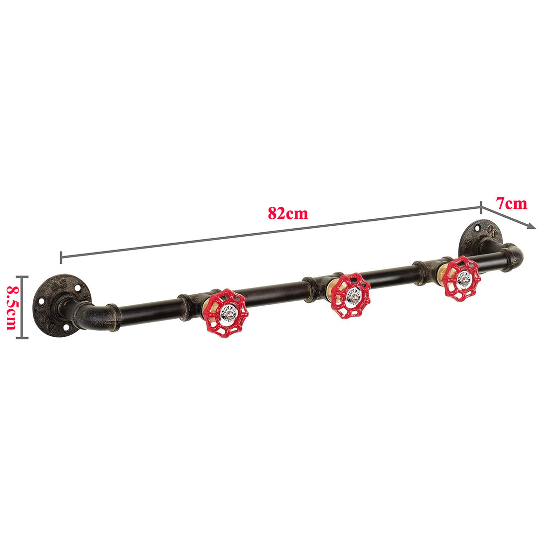 Industrial Pipe Coat Rack with Faucet Valve-80CM