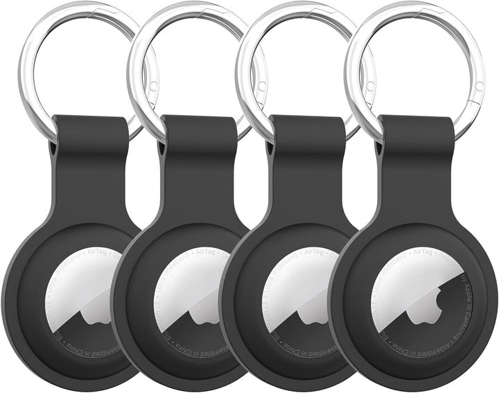 4 Pack AirTag Case Keychain - Black