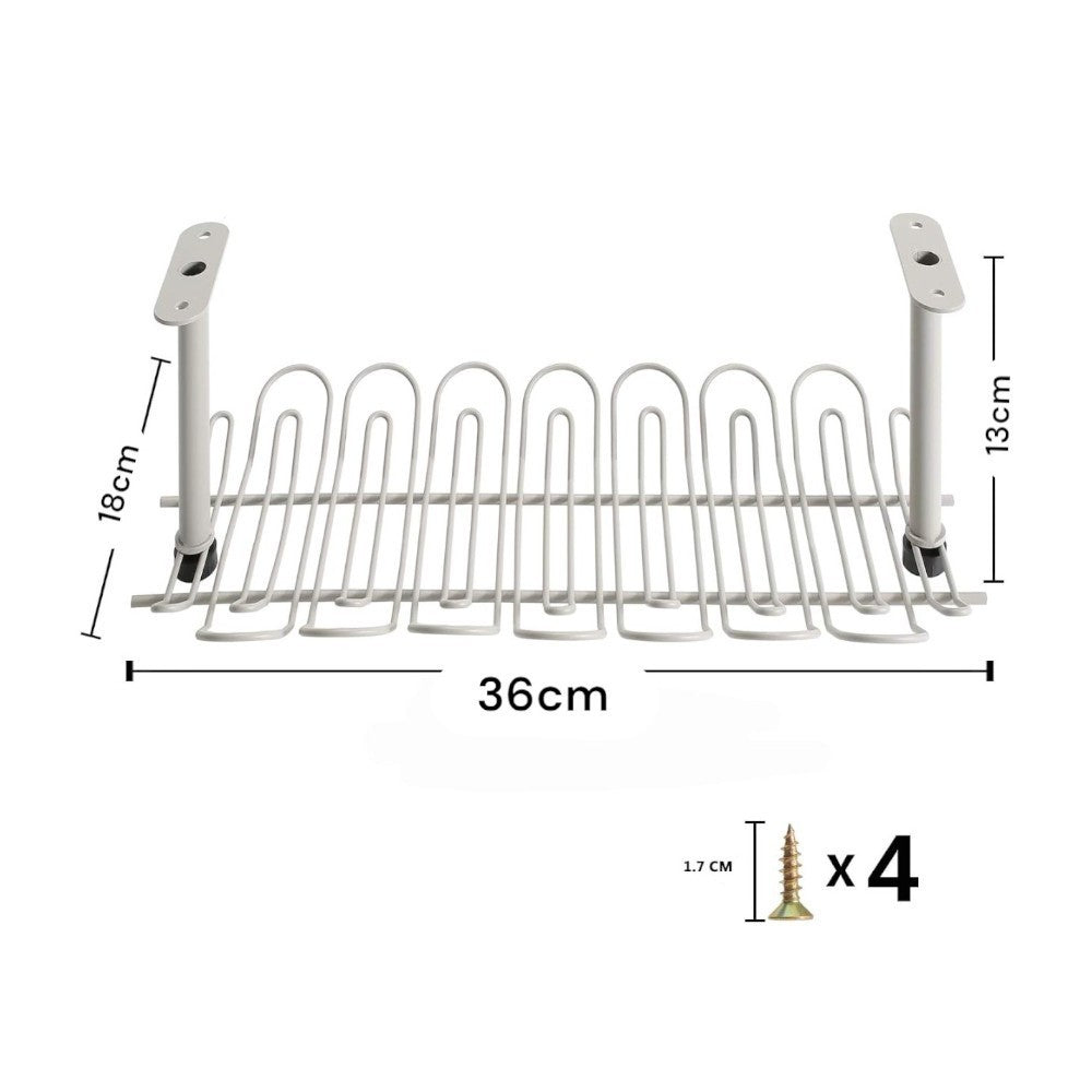 Under Desk Cable Management Organizer Tray 36cm-Grey