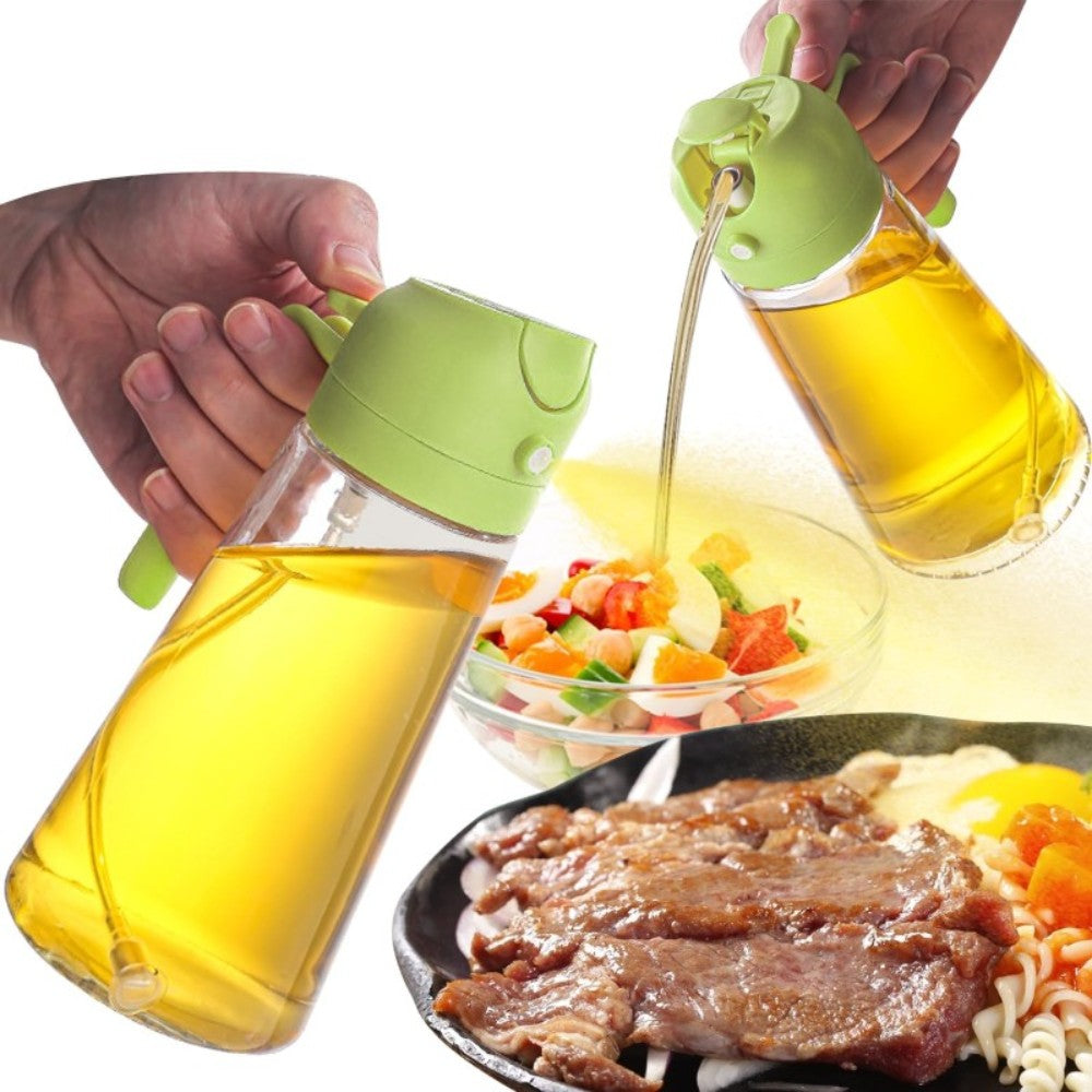 2Pack 2-in-1 Oil Dispenser Sprayer 470ml - Green