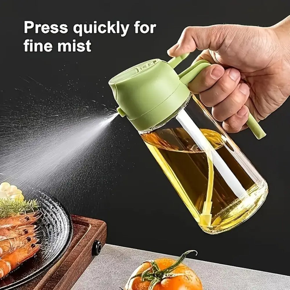 2Pack 2-in-1 Oil Dispenser Sprayer 470ml - White