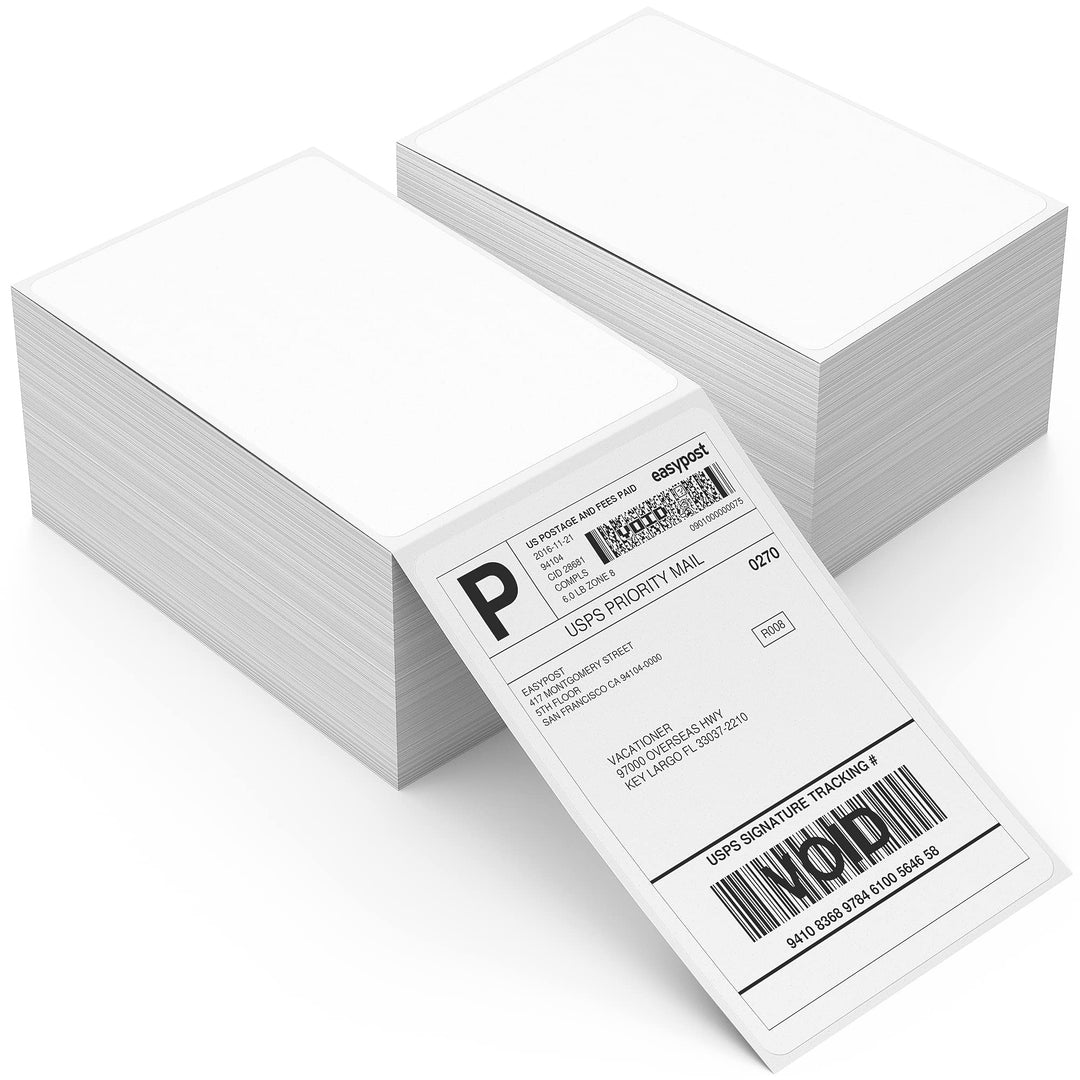 4x6 Inch Direct Thermal Address Labels, 2 Books, 1000 Labels
