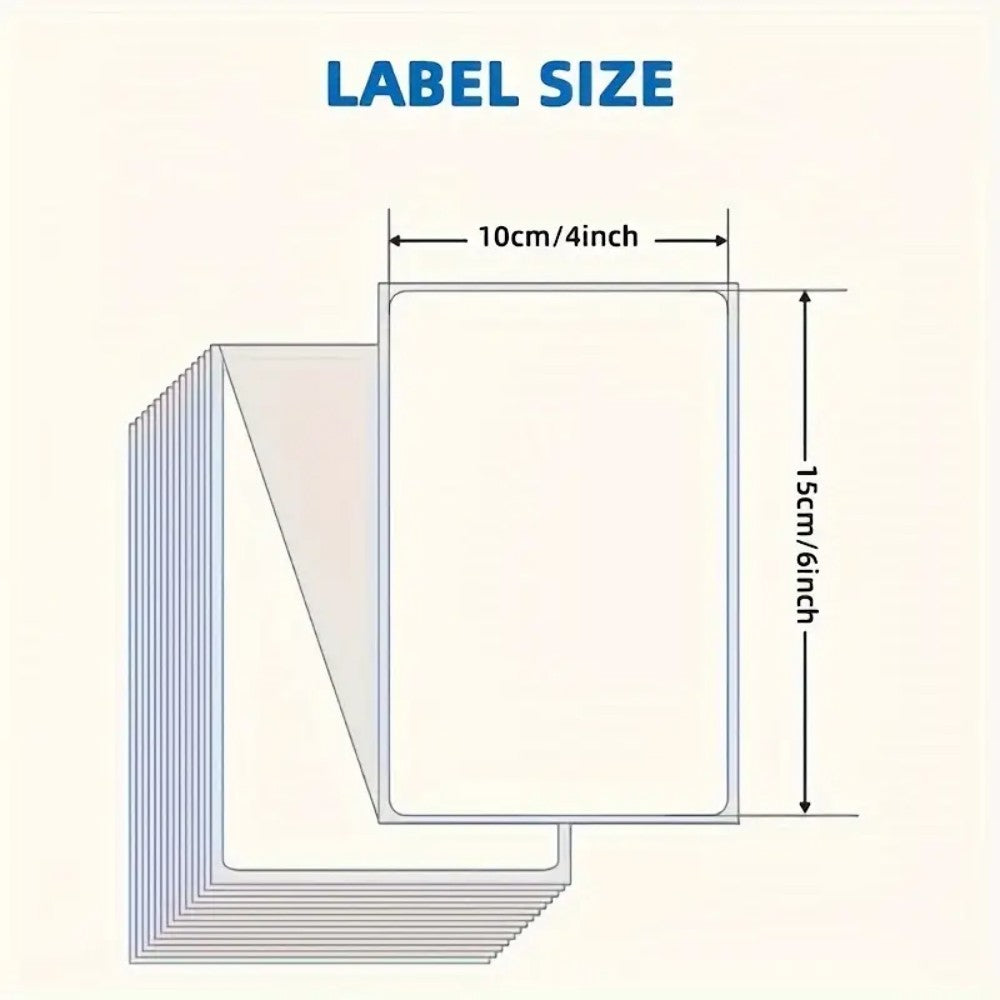 4x6 Inch Direct Thermal Address Labels, 2 Books, 1000 Labels