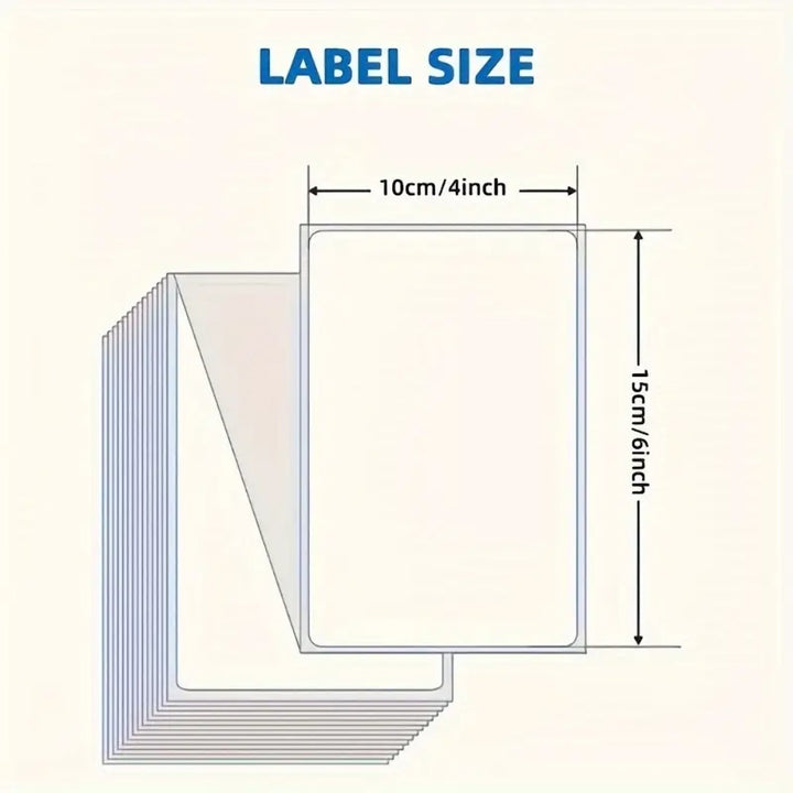 4x6 Inch Direct Thermal Address Labels, 2 Books, 1000 Labels