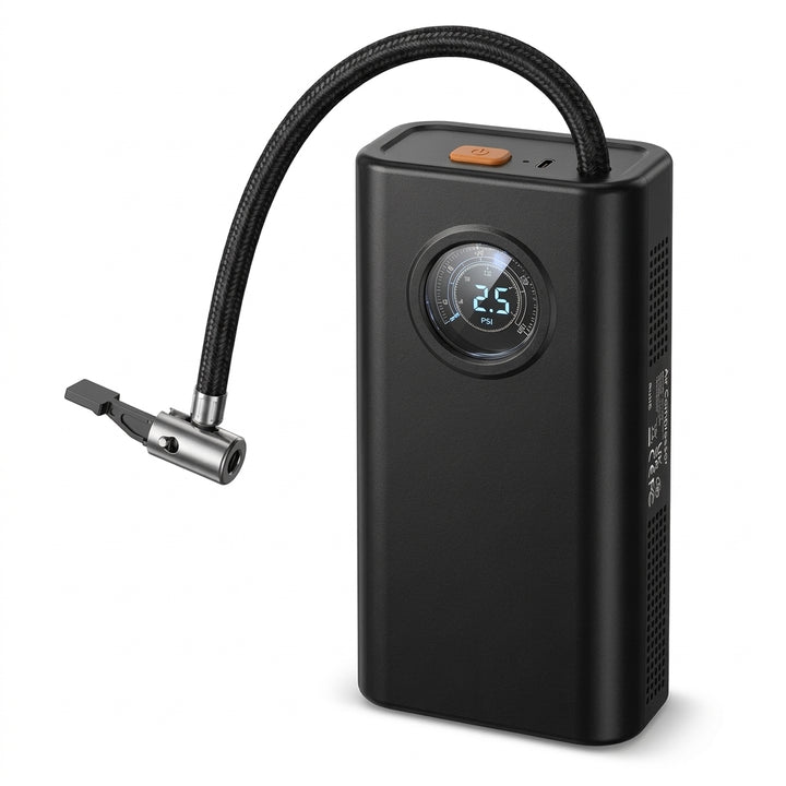 Portable Wireless Tire Inflator Pump with Digital Gauge & 3000mAh Battery