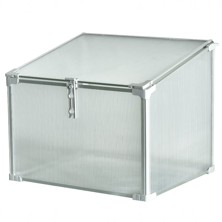 Mini Aluminum Frame Greenhouse with Roof Vent L60xW51xH51cm