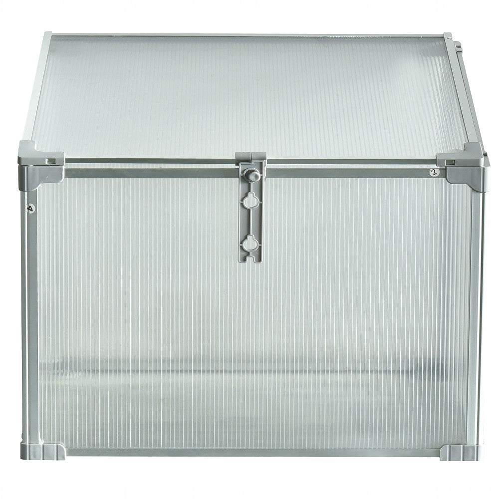 Mini Aluminum Frame Greenhouse with Roof Vent L60xW51xH51cm