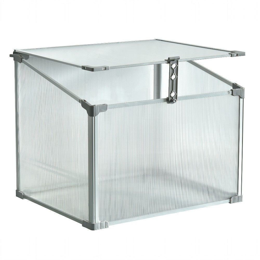 Mini Aluminum Frame Greenhouse with Roof Vent L60xW51xH51cm