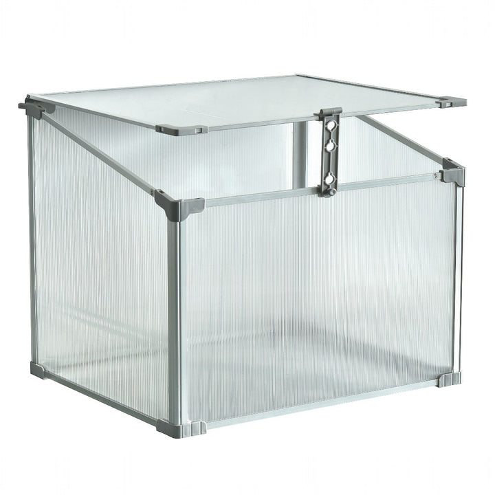 Mini Aluminum Frame Greenhouse with Roof Vent L60xW51xH51cm