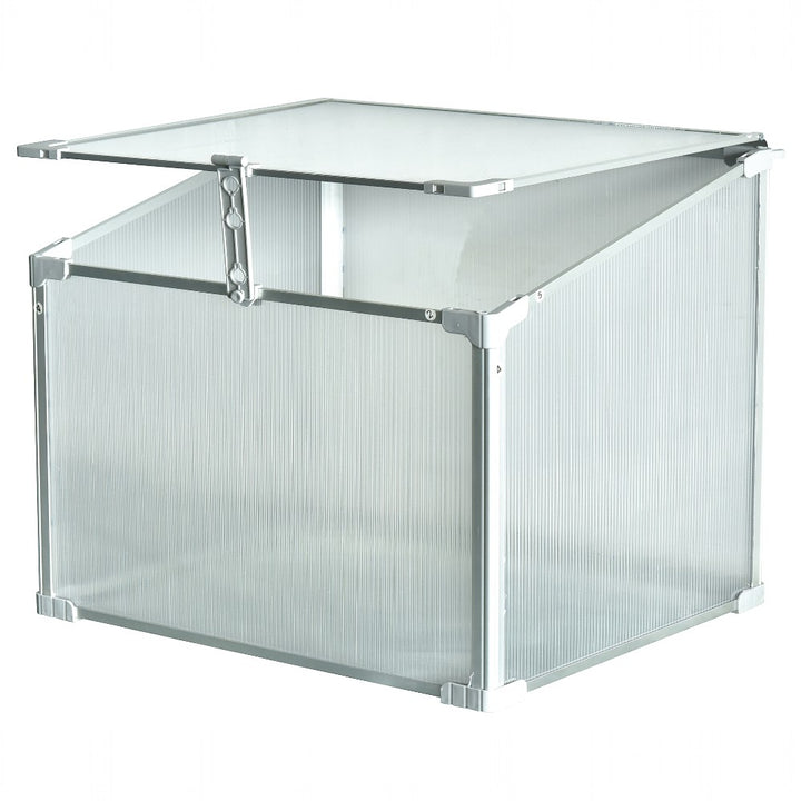Mini Aluminum Frame Greenhouse with Roof Vent L60xW51xH51cm