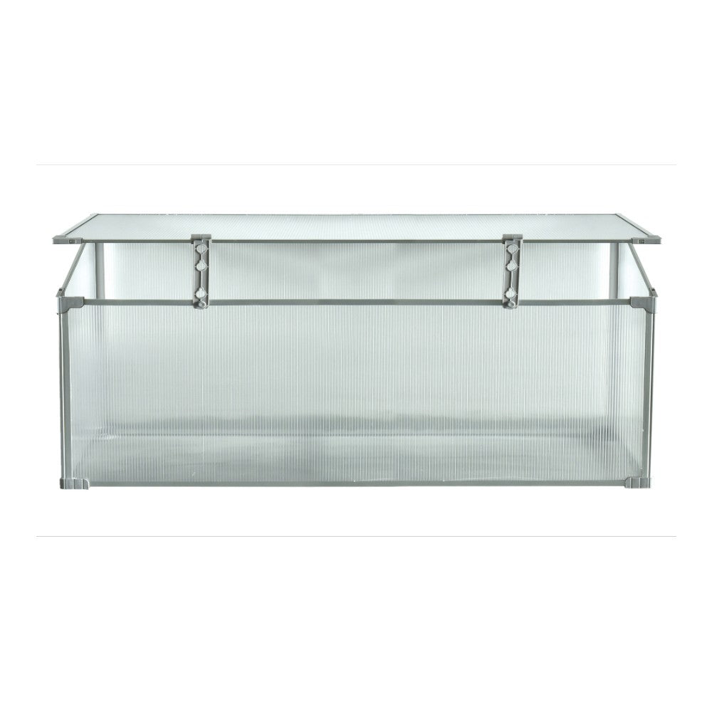 Mini Aluminum Frame Greenhouse with Roof Vent L120xW51xH51cm