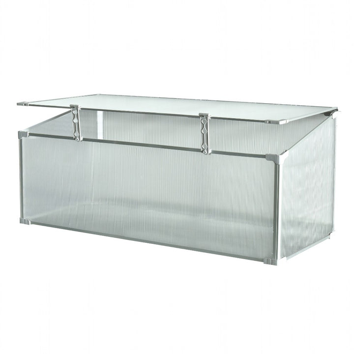 Mini Aluminum Frame Greenhouse with Roof Vent L120xW51xH51cm