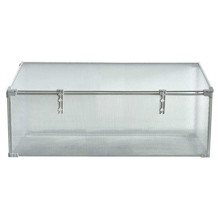 Mini Aluminum Frame Greenhouse with Roof Vent L120xW51xH51cm
