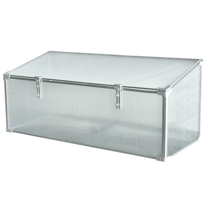 Mini Aluminum Frame Greenhouse with Roof Vent L120xW51xH51cm
