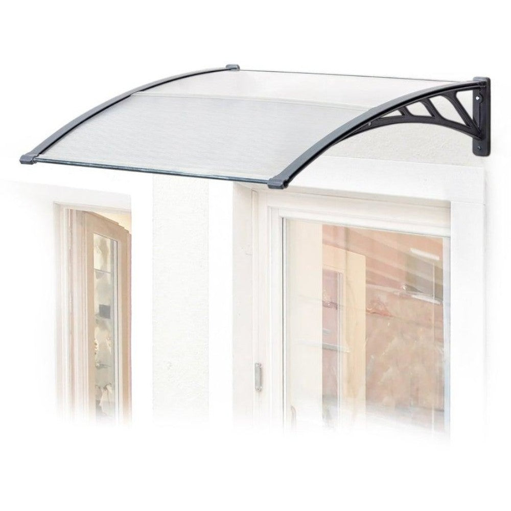 Door Awning Canopy 100x120cm _ Outdoor Front Door Window Rain Shelter