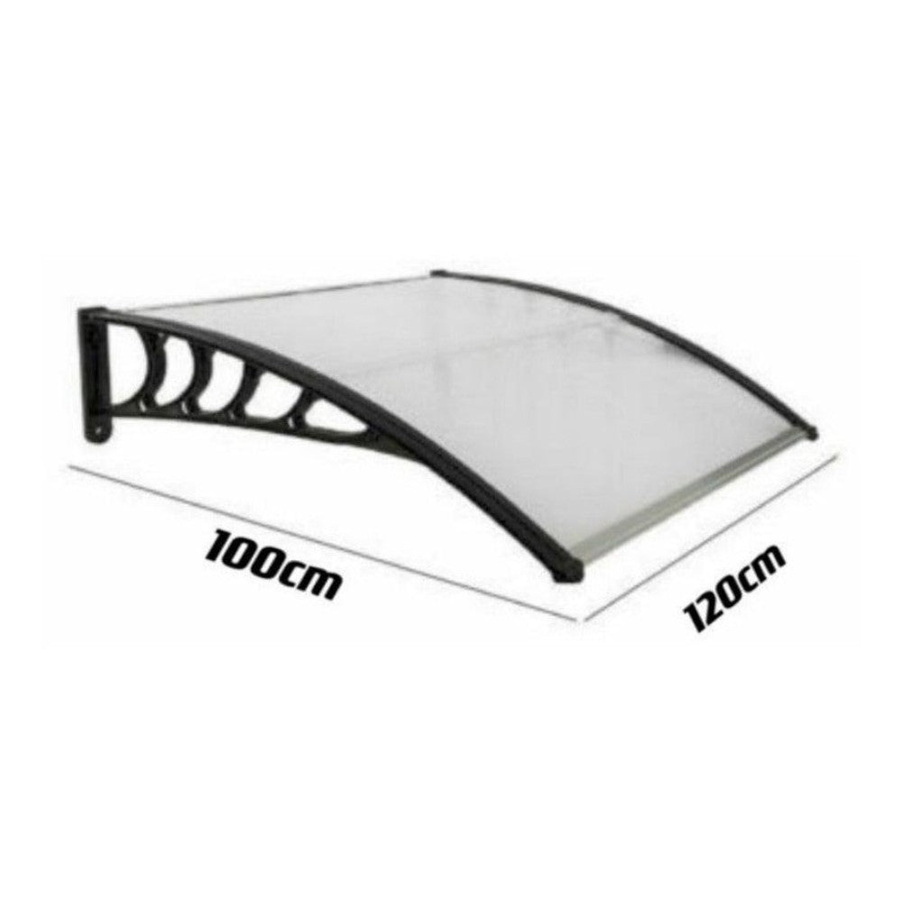 Door Awning Canopy 100x120cm _ Outdoor Front Door Window Rain Shelter