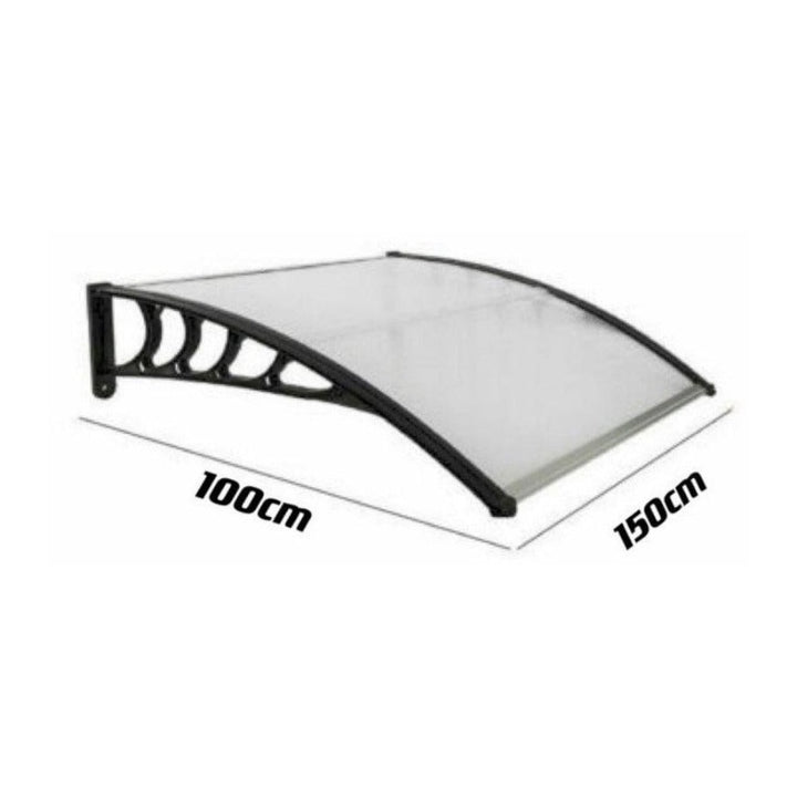 Door Awning Canopy 100x150cm _ Outdoor Front Door Window Rain Shelter