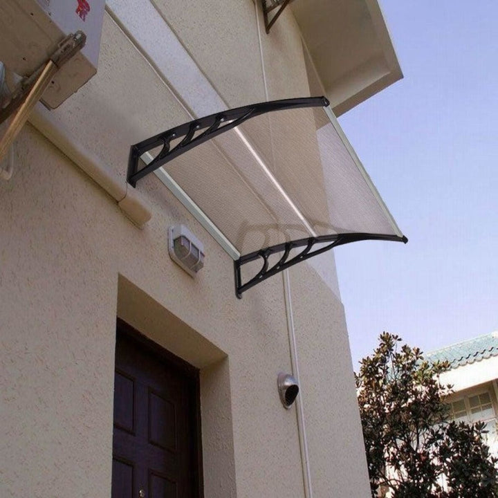 Door Awning Canopy 100x150cm _ Outdoor Front Door Window Rain Shelter