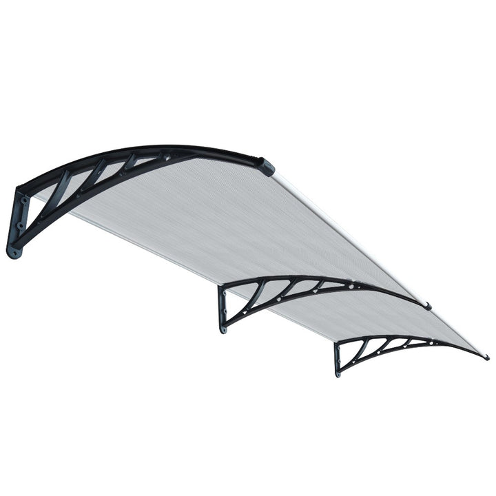 Door Awning Canopy 100x200cm _ Outdoor Front Door Window Rain Shelter