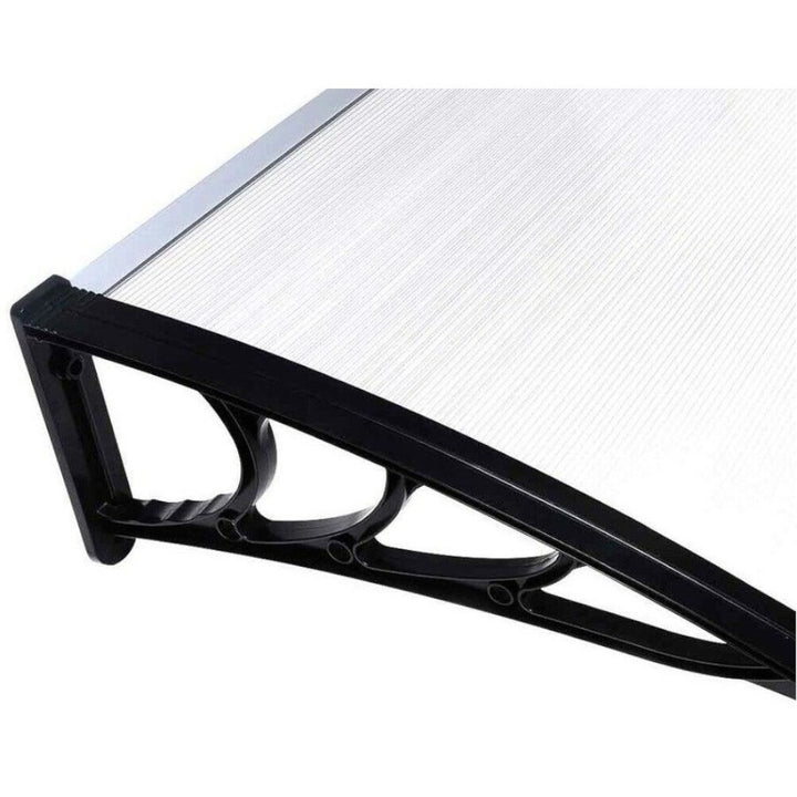 Door Awning Canopy 100x200cm _ Outdoor Front Door Window Rain Shelter