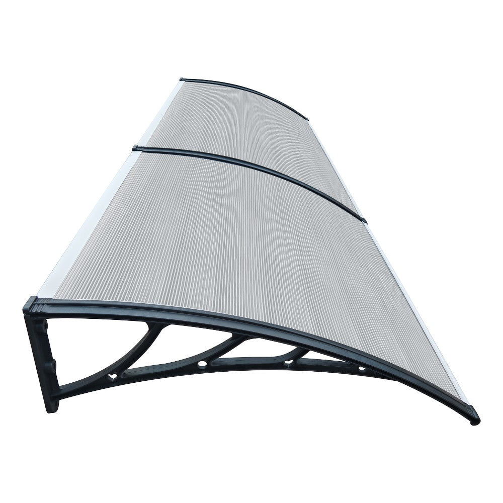 Door Awning Canopy 100x200cm _ Outdoor Front Door Window Rain Shelter