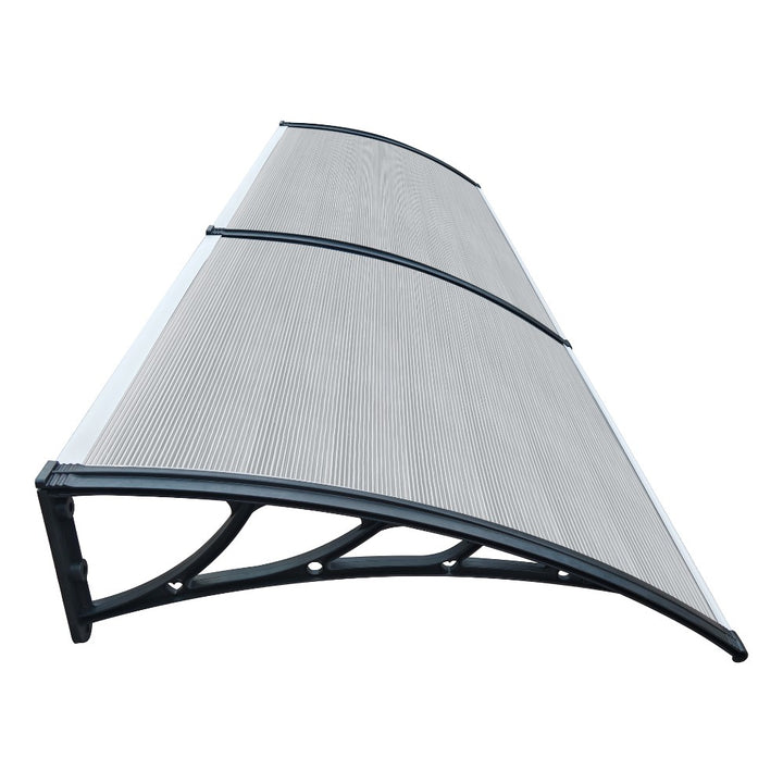 Door Awning Canopy 100x200cm _ Outdoor Front Door Window Rain Shelter