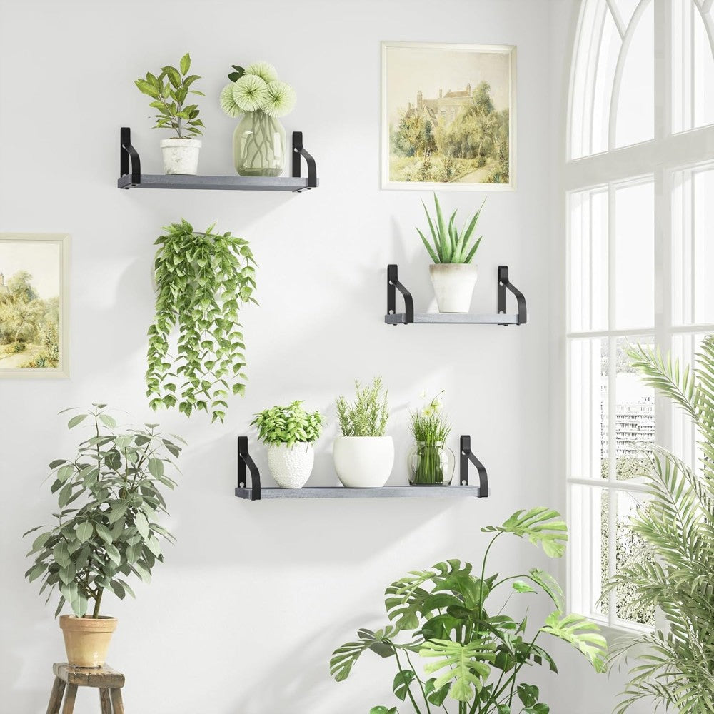 Floating Shelves Wall Mounted Set of 3-Grey