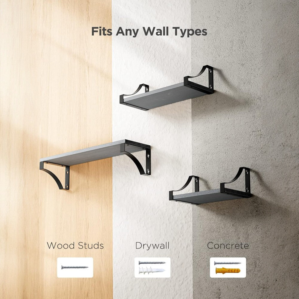 Floating Shelves Wall Mounted Set of 3-Grey