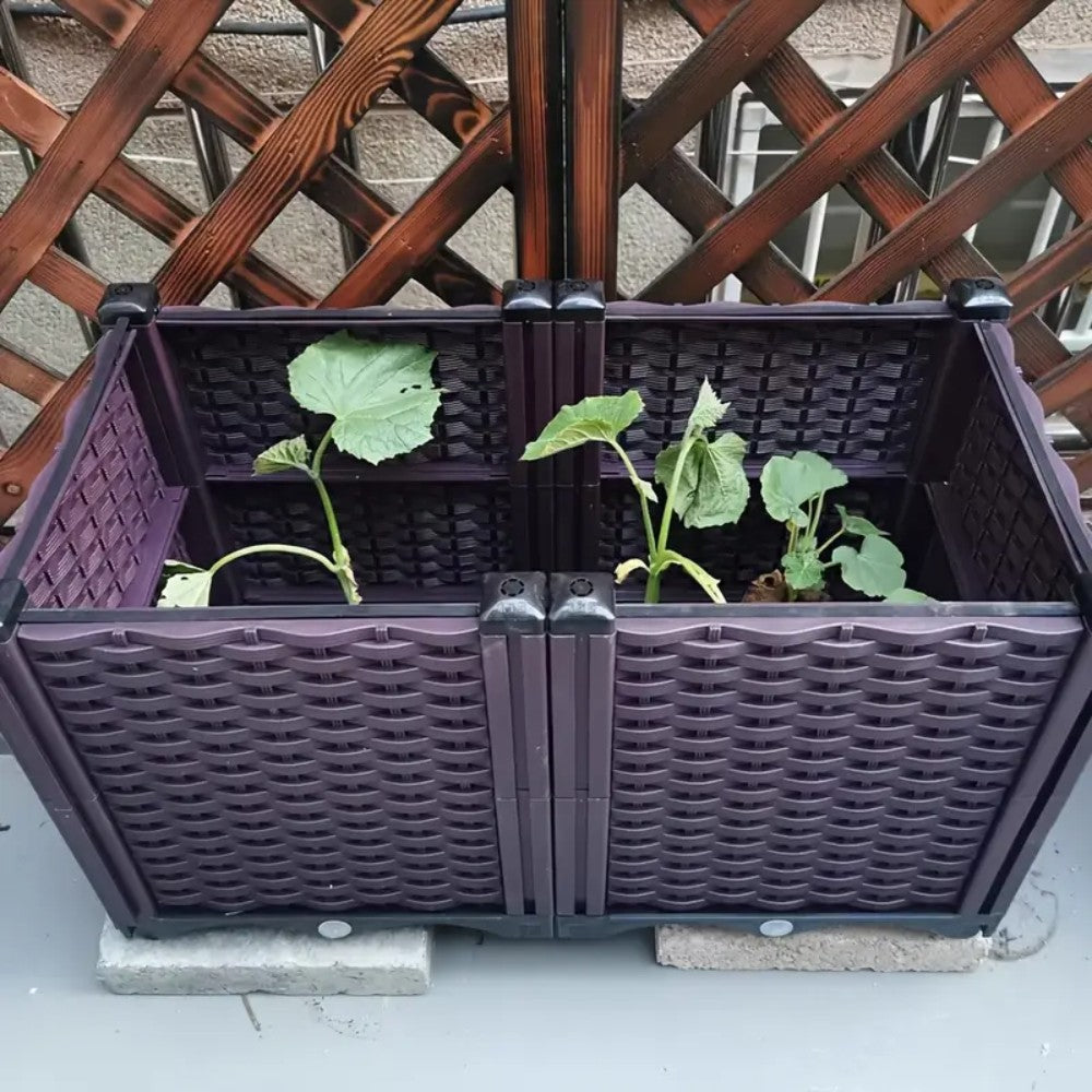 Customizable DIY Stackable Garden Planter Box Single Unit