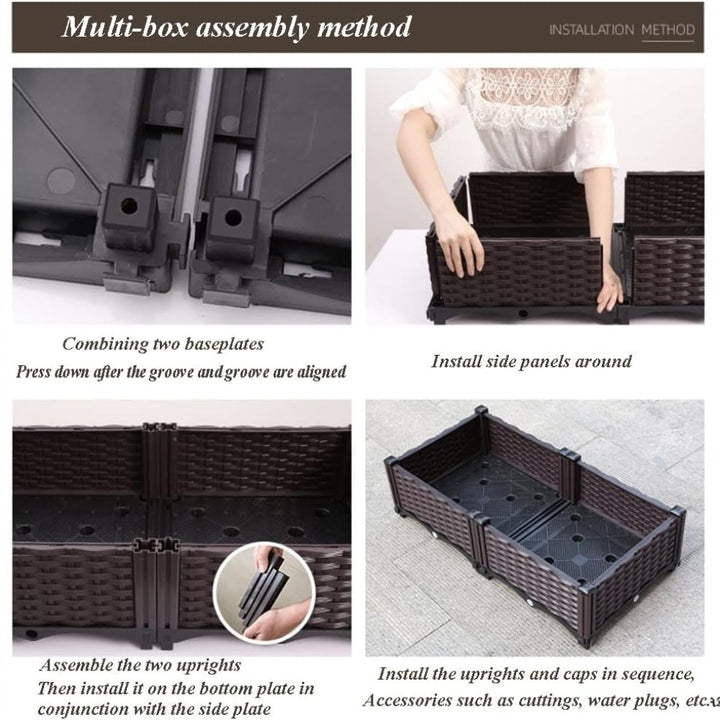 Customizable DIY Stackable Garden Planter Box Single Unit