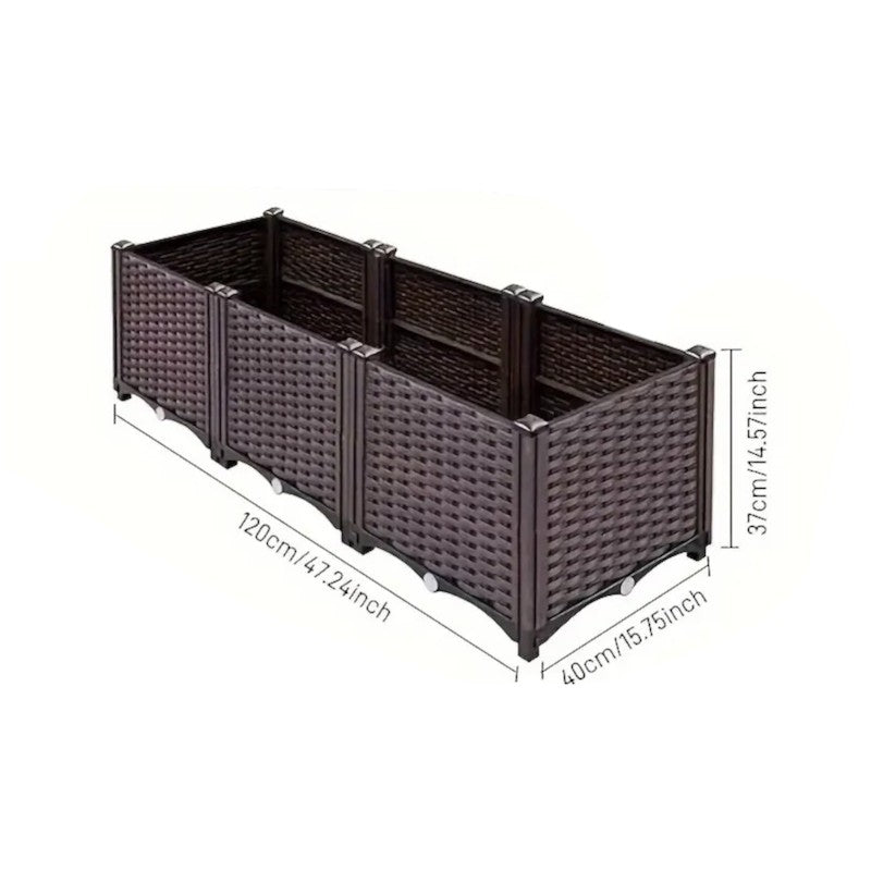 Customizable DIY Stackable Garden Planter Box Single Unit