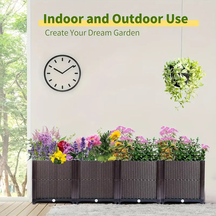 Customizable DIY Stackable Garden Planter Box Single Unit