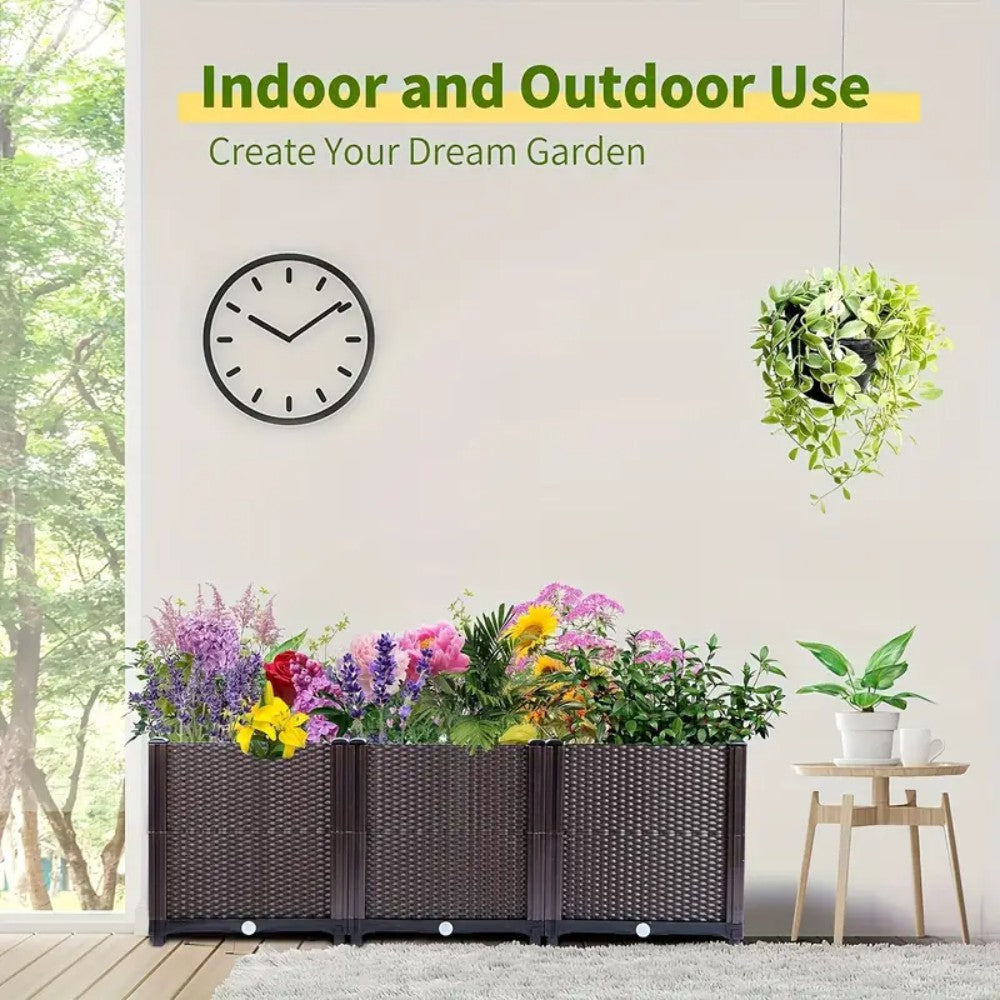 Customizable DIY Stackable Garden Planter Box Single Unit