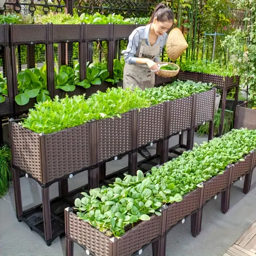 Customizable DIY Stackable Garden Planter Box Single Unit