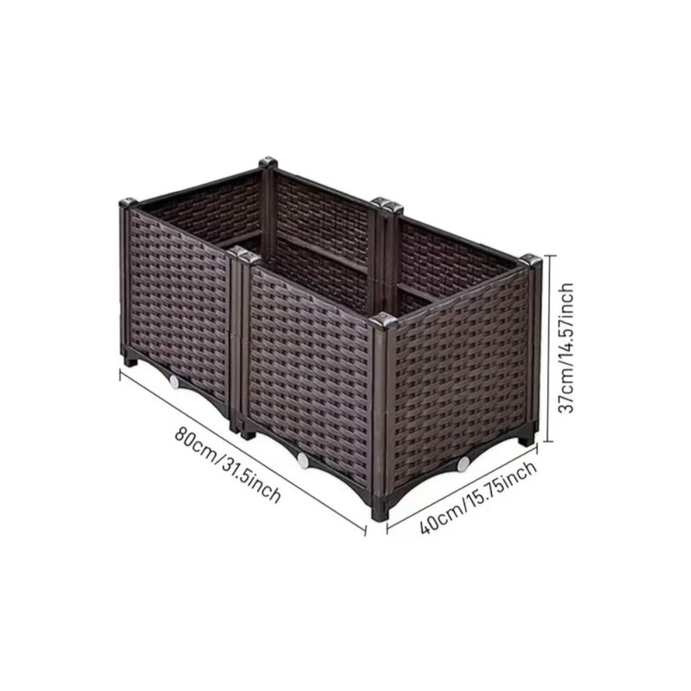 Customizable DIY Stackable Garden Planter Box - Double Unit
