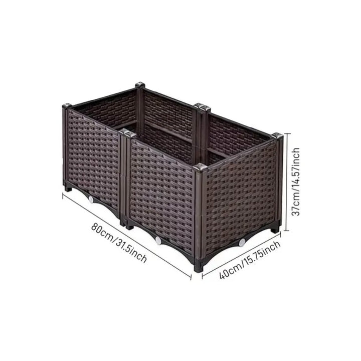 Customizable DIY Stackable Garden Planter Box - Double Unit