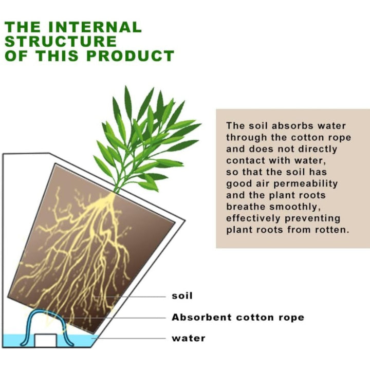 10 Pack Vertical Wall Planter Self Watering Stackable Plant Pot System Indoor Outdoor Green
