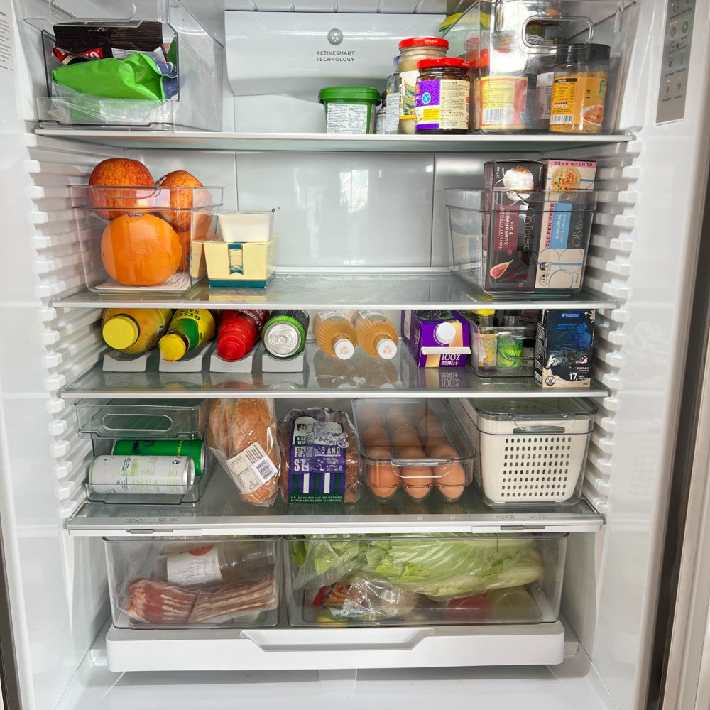 4-Pack Refrigerator Organizer Bins with Lids