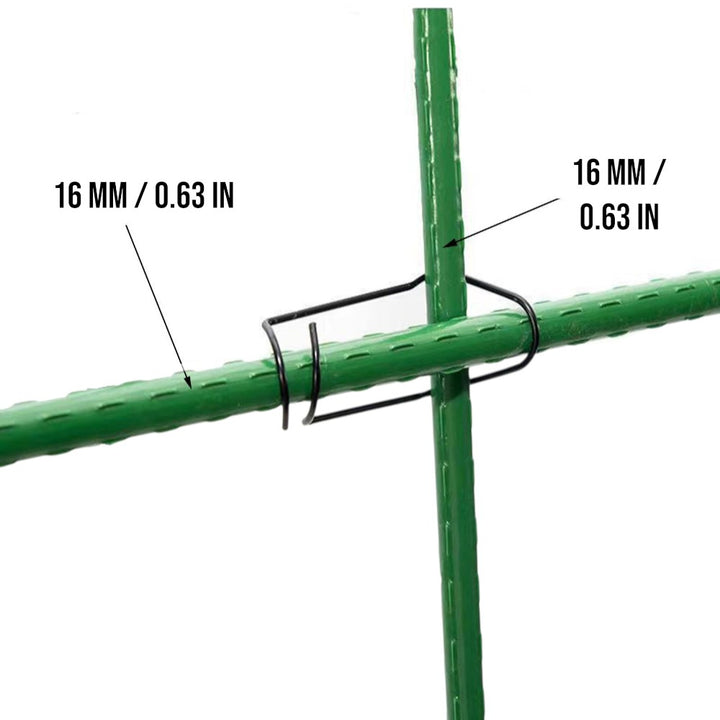 50pcs 16mm Steel Wire Garden Stakes Plant Support Clips