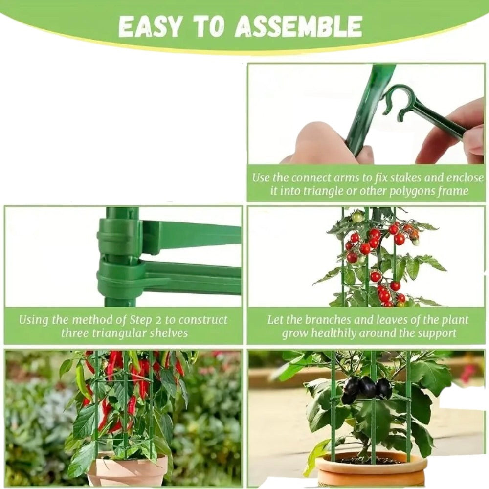 3Pack 16MM Garden Tomato Cage Garden Plant Stakes