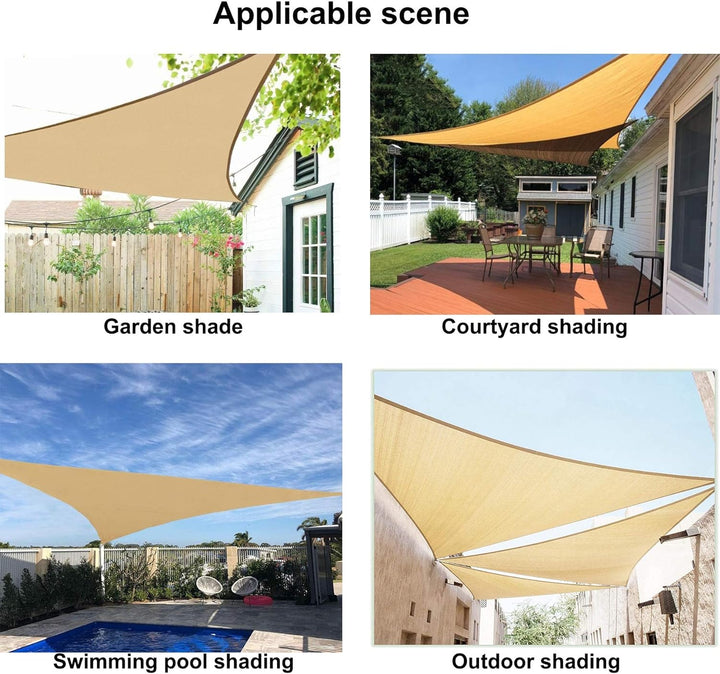 3.6 X 3.6 X 3.6M Triangle Sun Shade Sail-Sand
