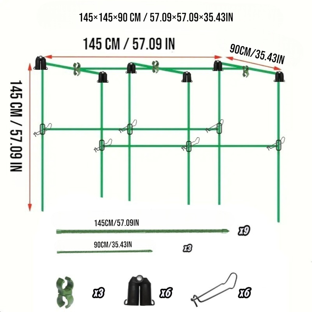 Garden Plant Climbing Trellis Support Frame - 90CM