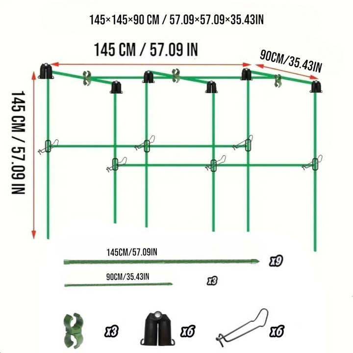 Garden Plant Climbing Trellis Support Frame - 90CM