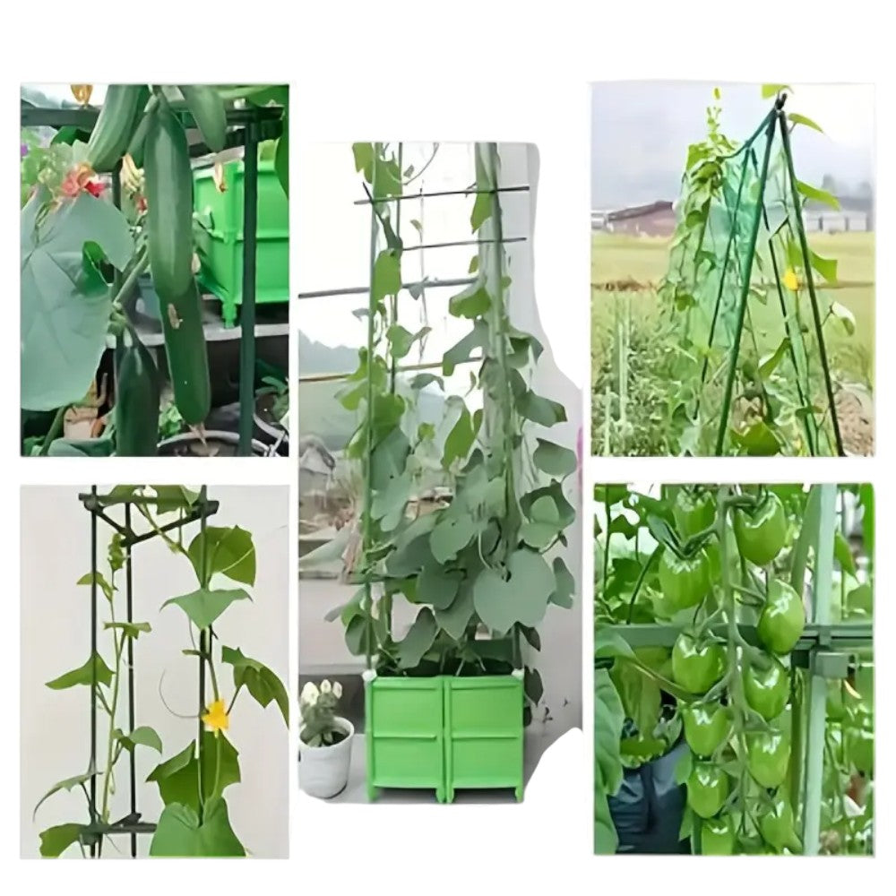 10pcs 16mm×90CM Plastic Coated Metal Garden Stakes