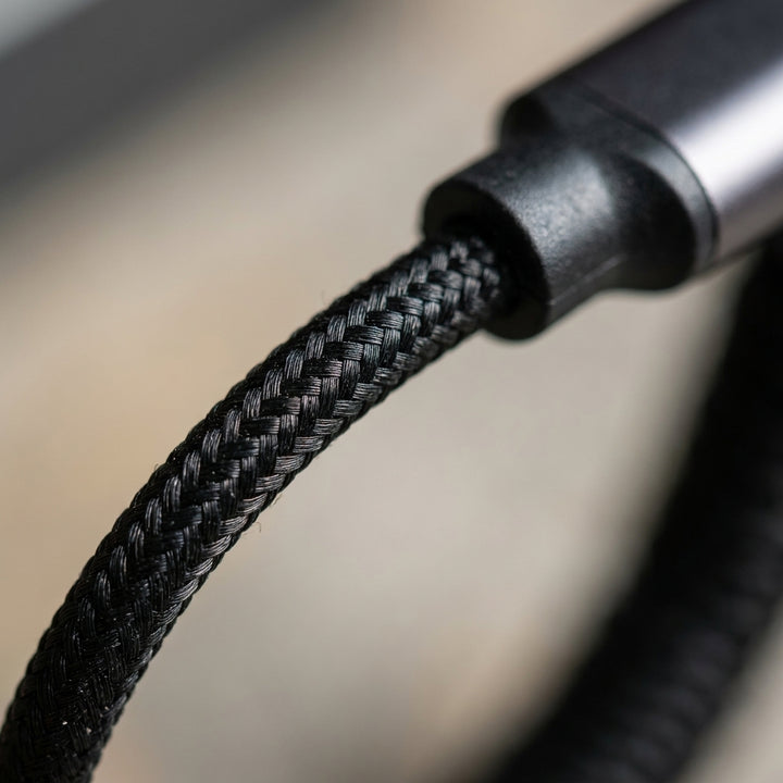 2 Pack Magnetic Auto Coiling USB-C to USB-C Charging Cable 100cm - Black