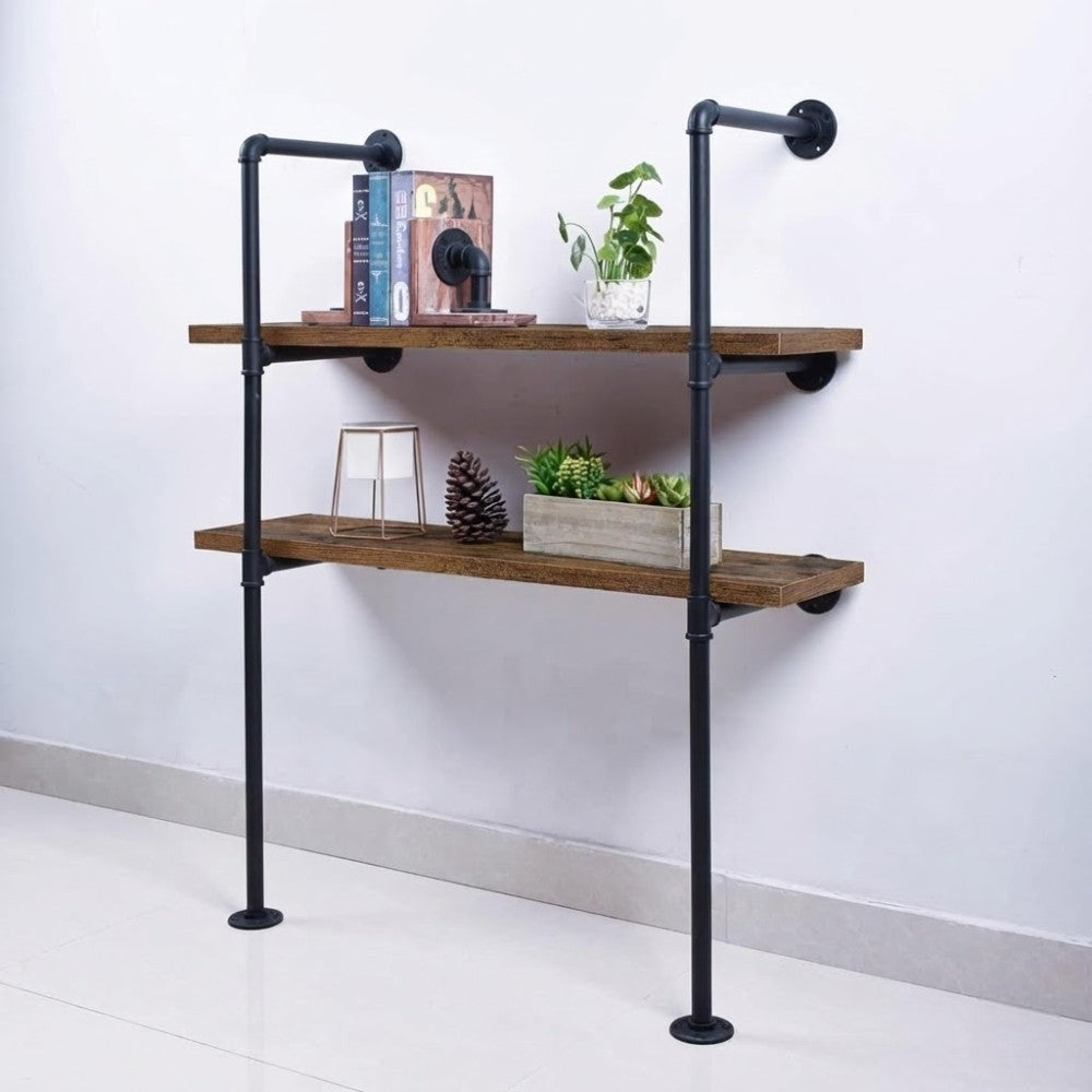 3 Tier DIY Industrial Pipe Shelf 100CM