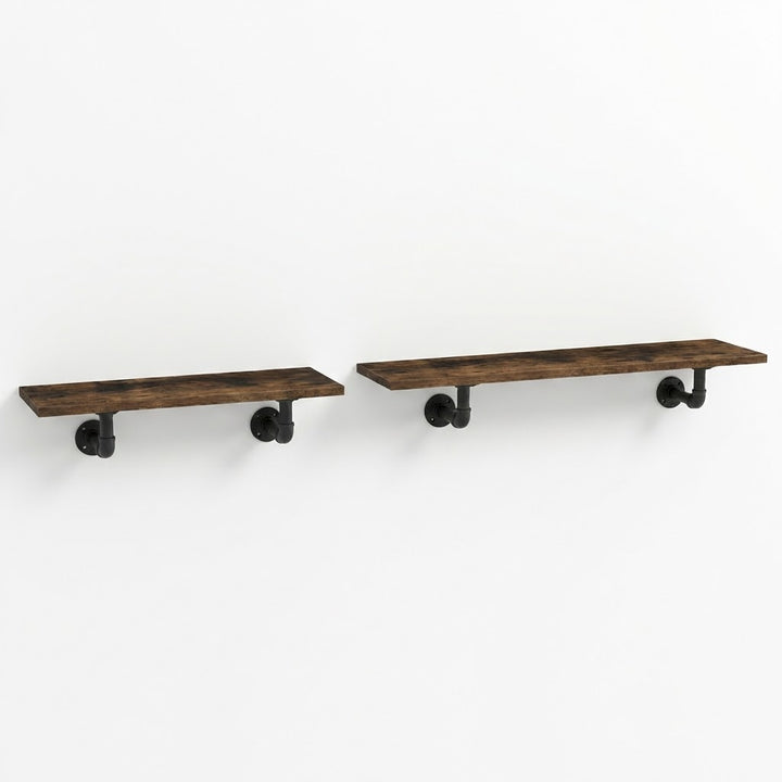 2 Pack Industrial Pipe Wall Shelf Decorative Floating Bookshelf - 100CM